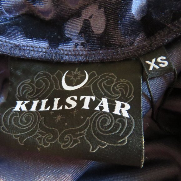 KILLSTAR Nine Lives Skirt in Purple Plum Gothic Maxi Burnout Velvet Size XS NWT - Picture 14 of 16